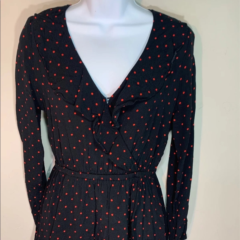 Express Dress red poka dots size small